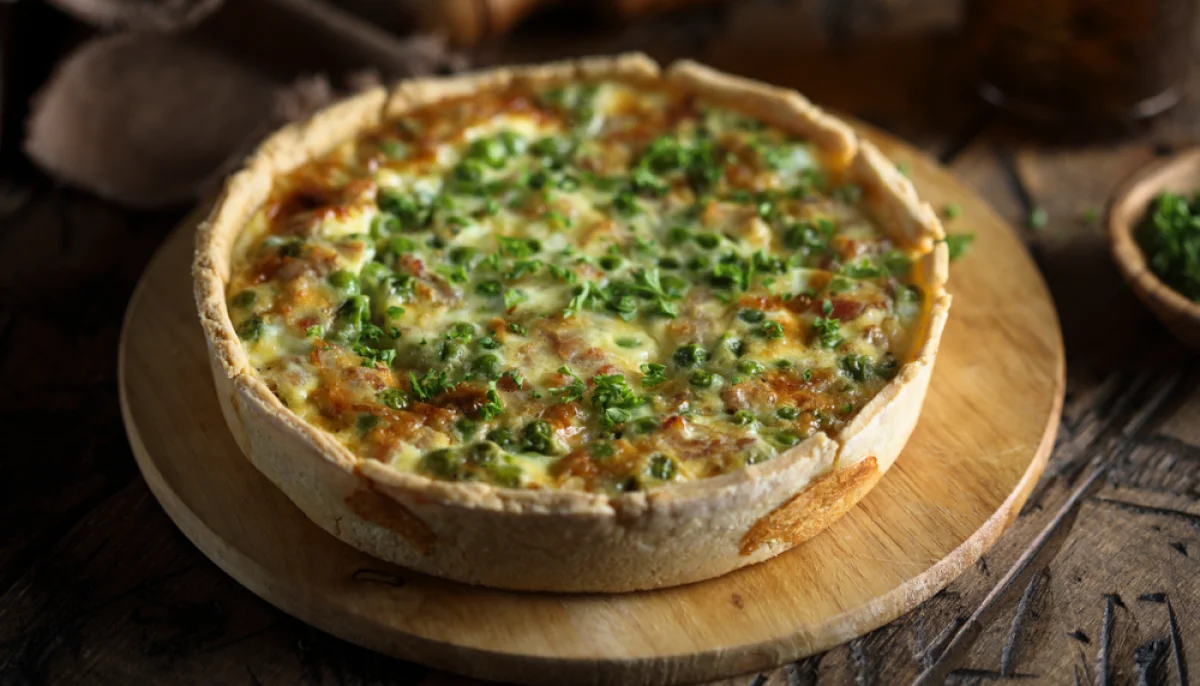 🥧Quiche aux petits pois et lardons
