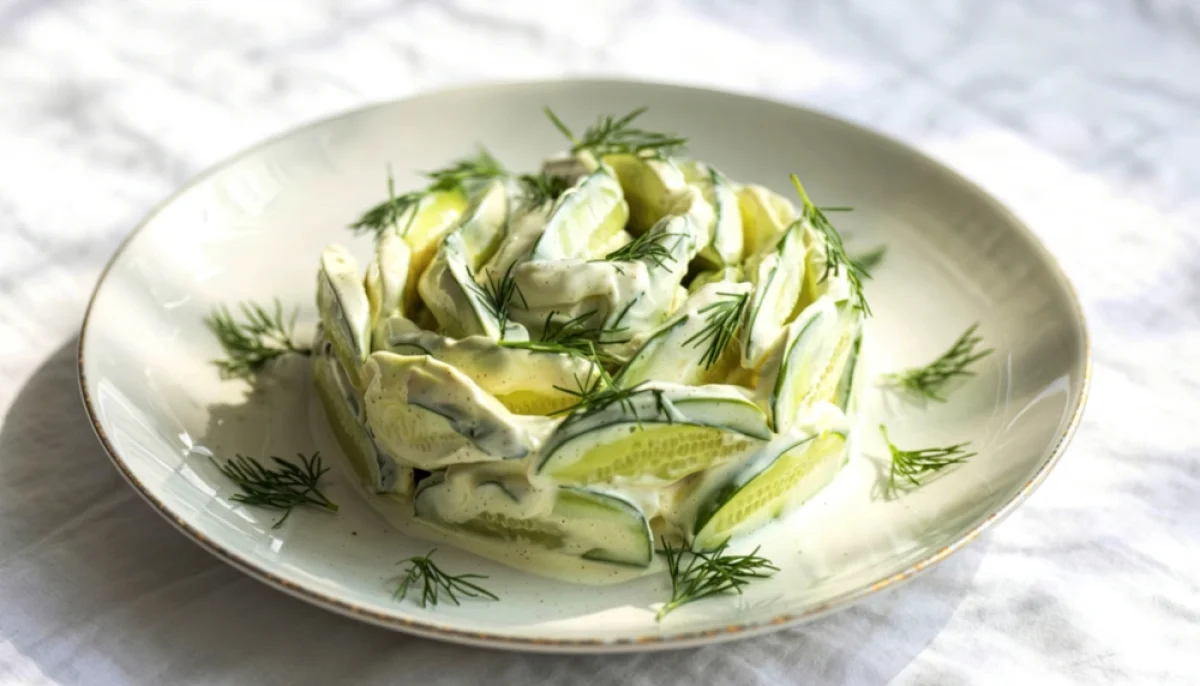 🥒Salade de concombre à la crème