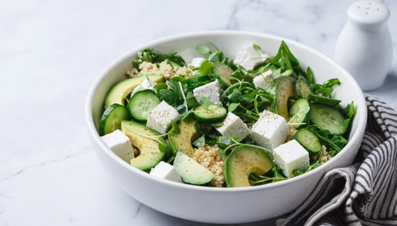 🥗Salade de quinoa, feta et concombre
