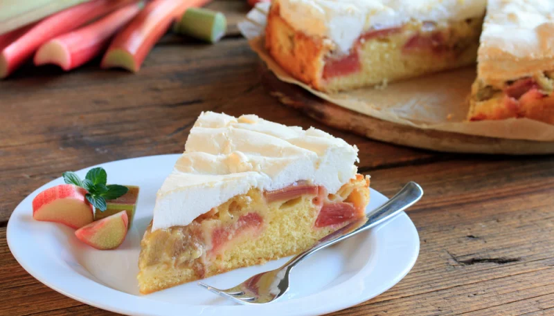 🍰Tarte rhubarbe meringuée