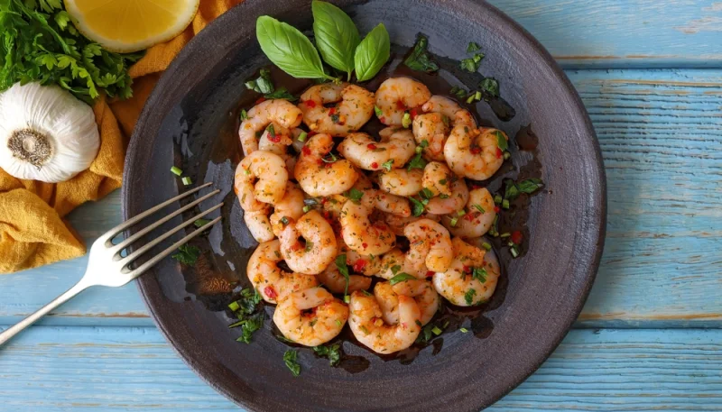 🍤Crevettes sautées à l’ail