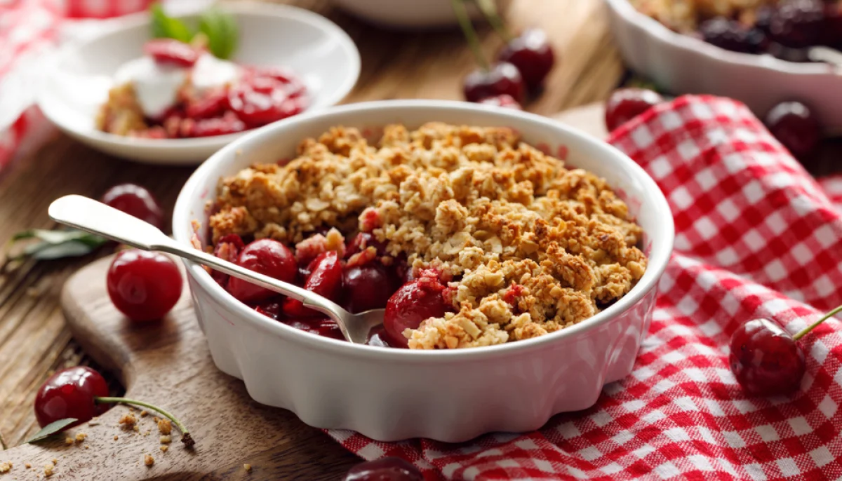 🍒Crumble cerises amandes