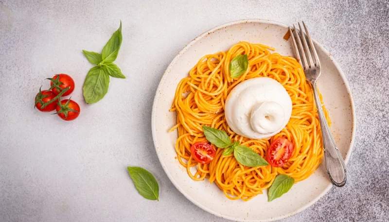 🍝Pâtes à la burrata et tomates
