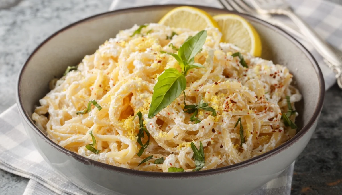 🍝Pâtes à la ricotta et citron
