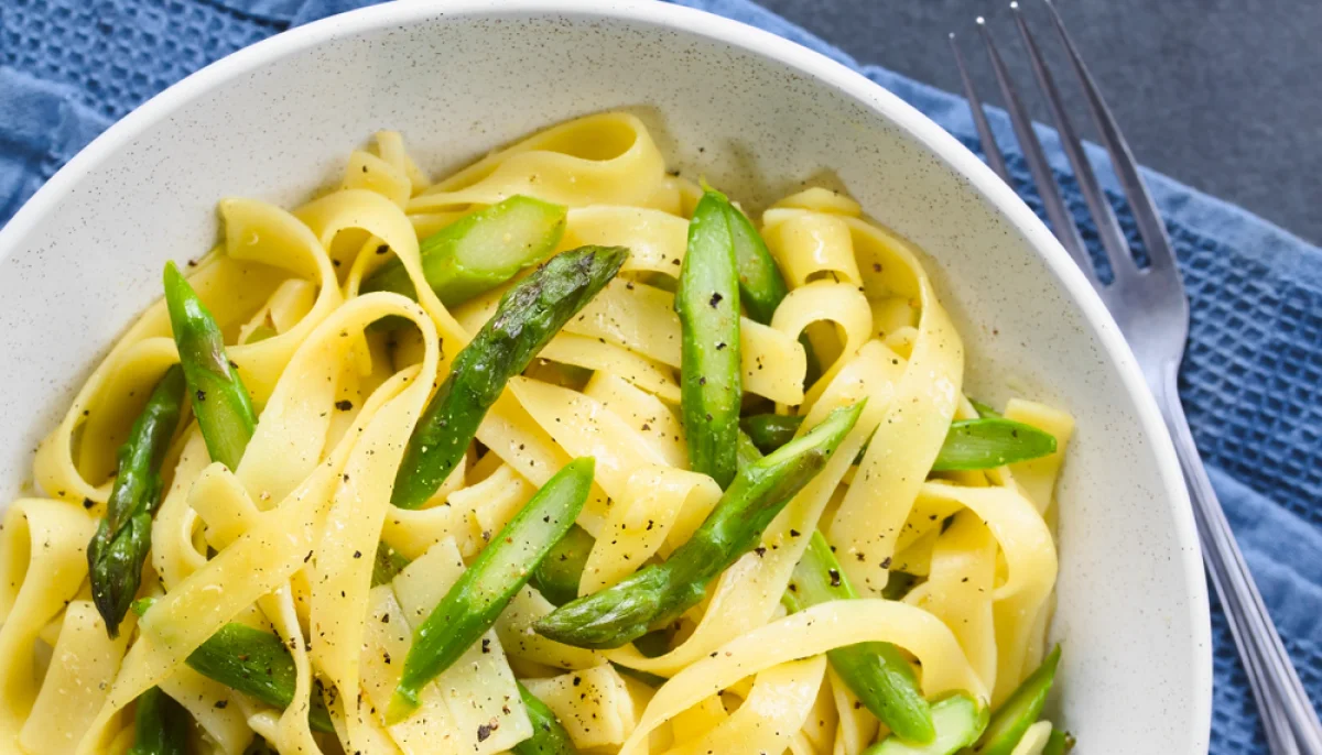 🍝Pâtes aux asperges et citron maison