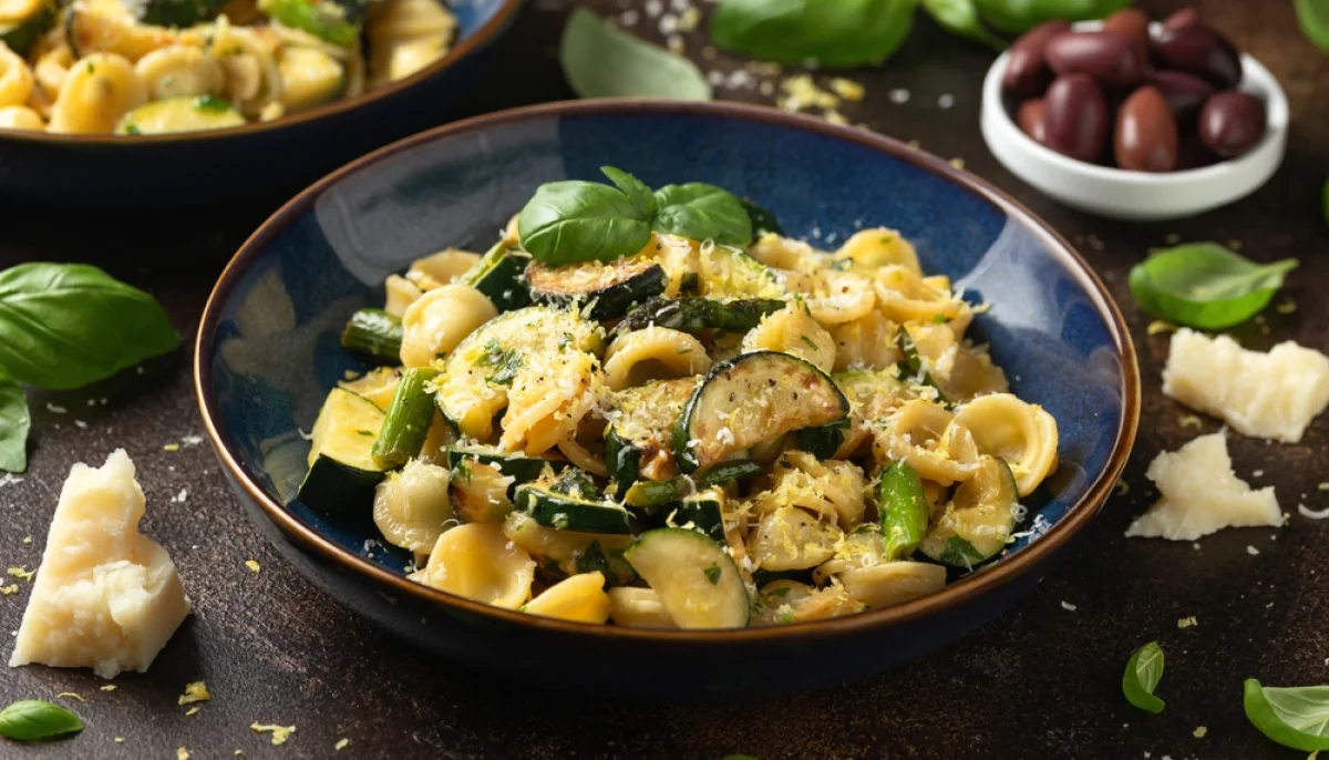 🍝Pâtes courgettes parmesan