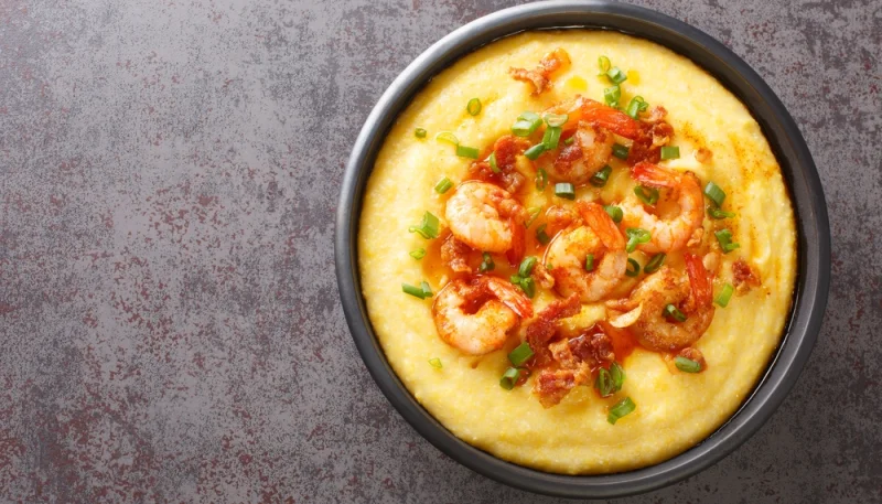 🍤 Polenta crémeuse aux crevettes