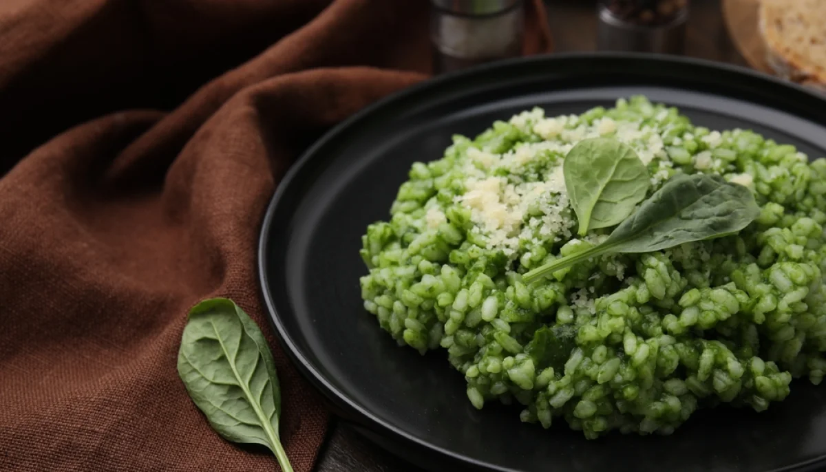 🌿Risotto vert aux herbes et parmesan