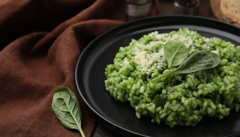 🌿Risotto vert aux herbes et parmesan
