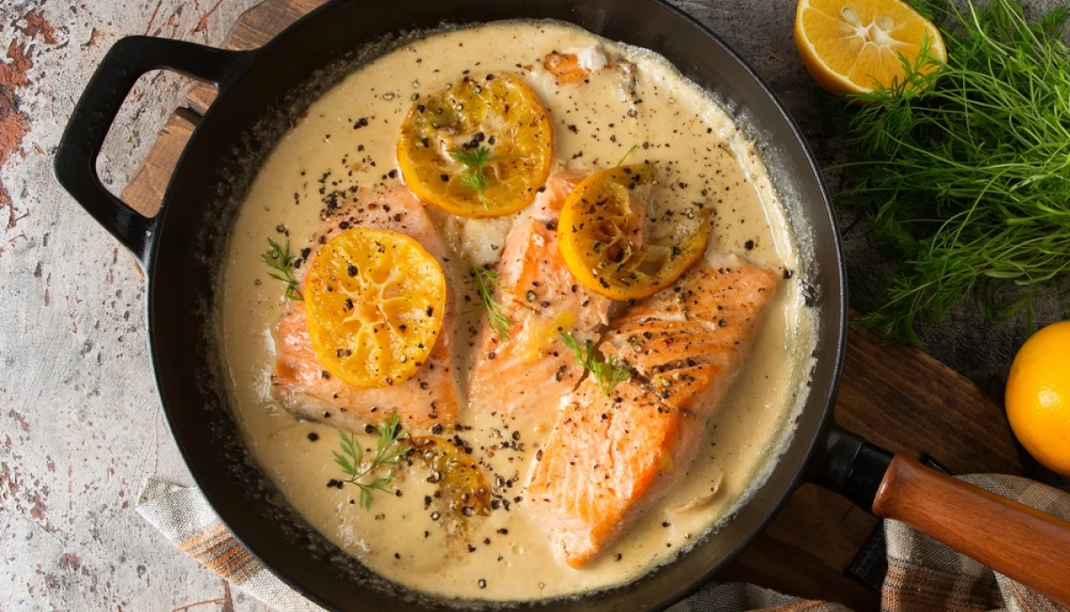 🐟Saumon sauce citron et crème