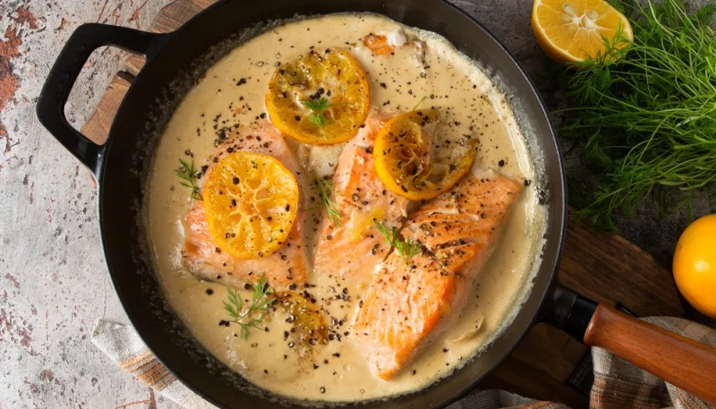 🐟Saumon sauce citron et crème
