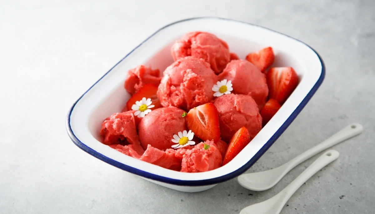 🍓Sorbet fraise sans sorbetière