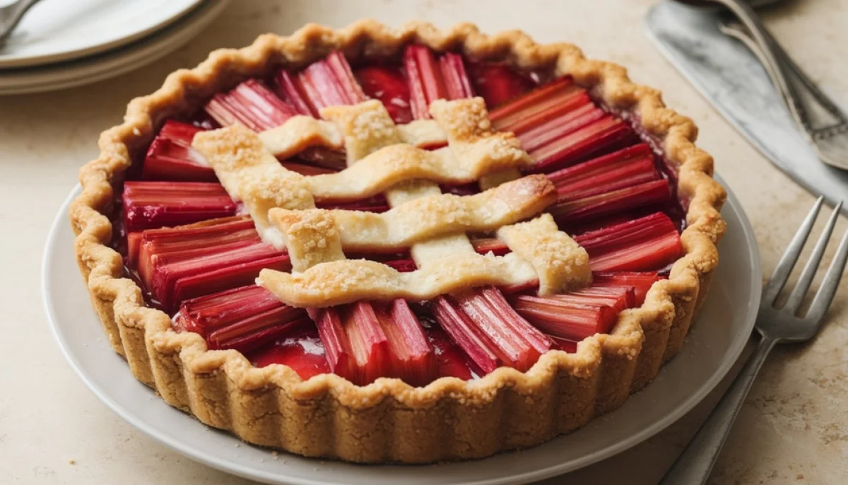 🥧Tarte à la rhubarbe maison