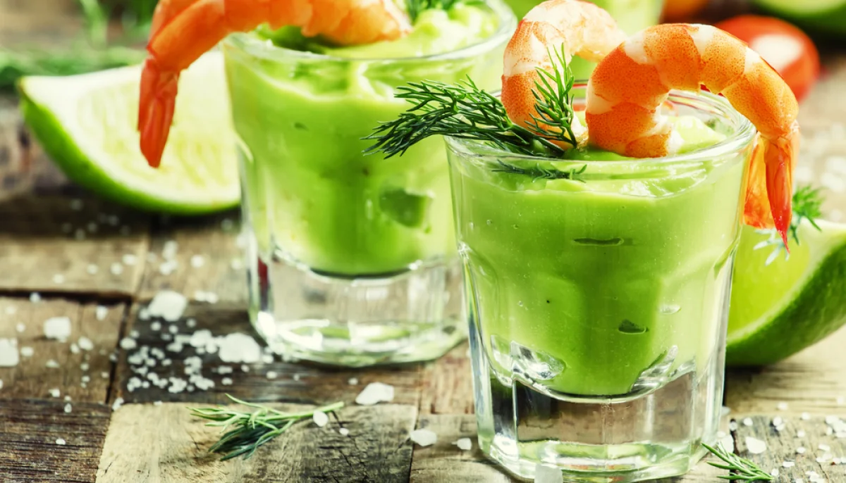 🥑Verrines avocat-crevettes citronnées