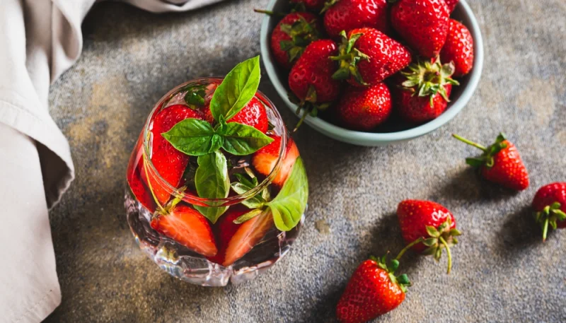 🍓Eau detox fraise menthe