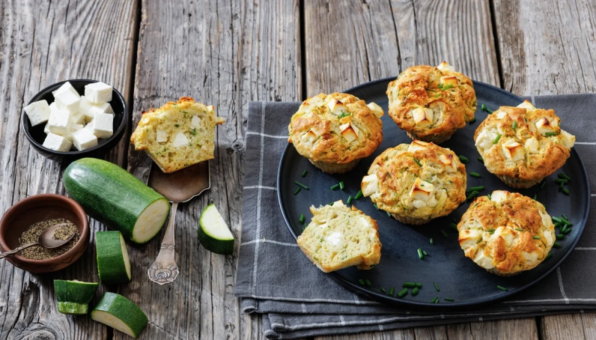 🧁Muffins salés courgette et feta