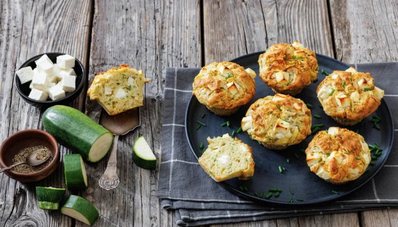 🧁Muffins salés courgette et feta