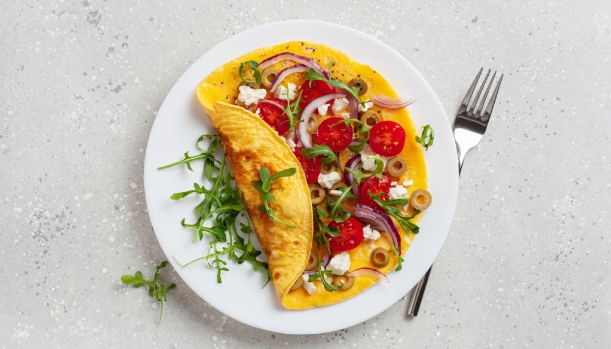 🍳Omelette aux tomates fraîches et feta
