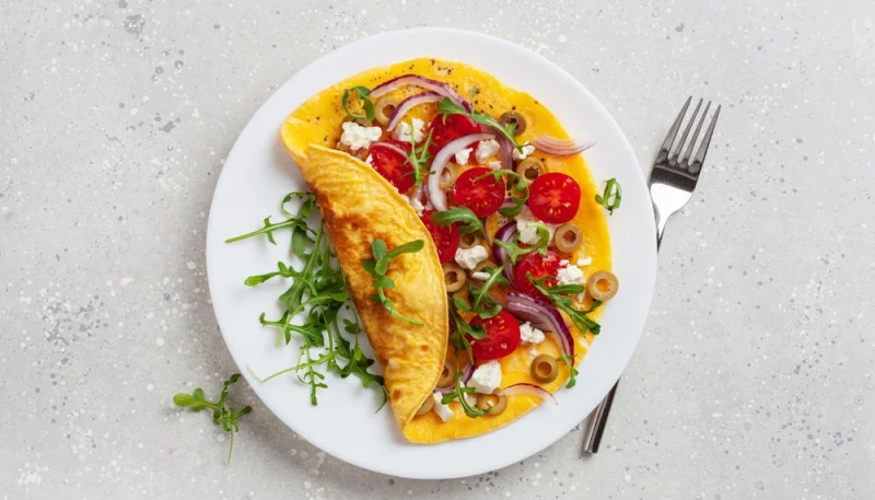 🍳Omelette aux tomates fraîches et feta