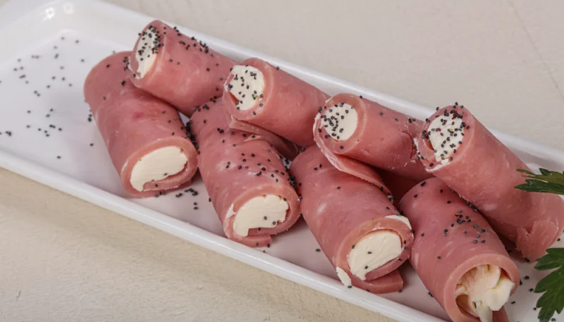 🥓Roulés de jambon au fromage frais