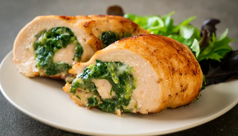 🍗Blancs de poulet farcis aux épinards
