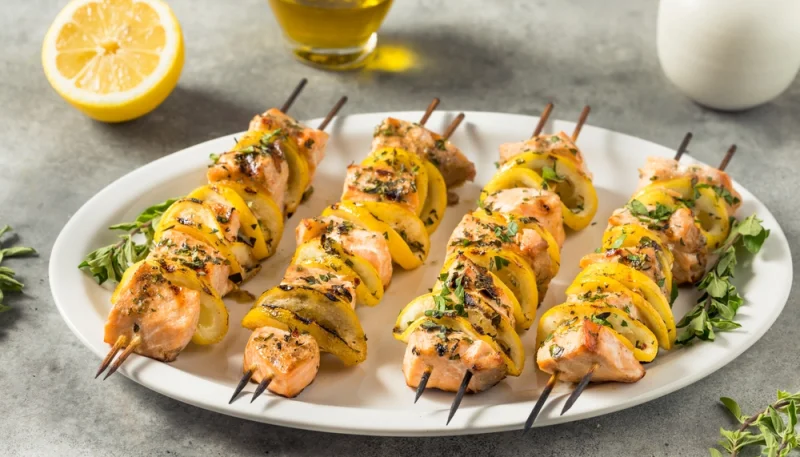 🍢Brochettes de saumon aux herbes fraîches