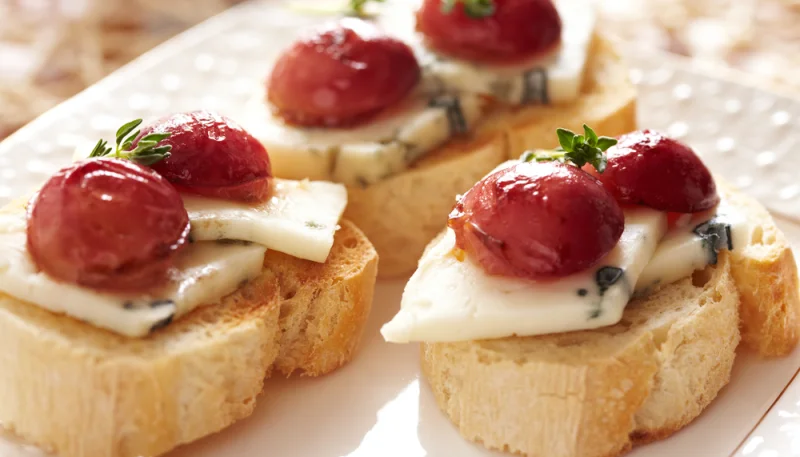 🥖Bruschettas aux raisins et gorgonzola