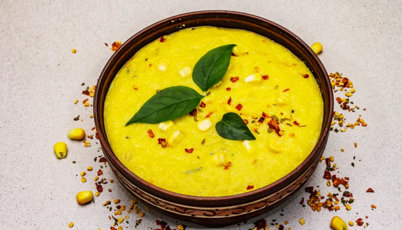 🌽Crème froide de maïs au basilic