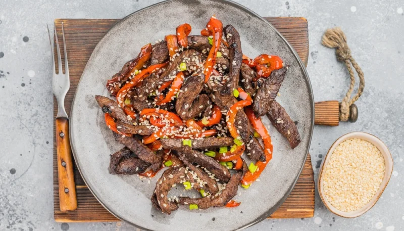 🍽️ Émincé de bœuf aux poivrons