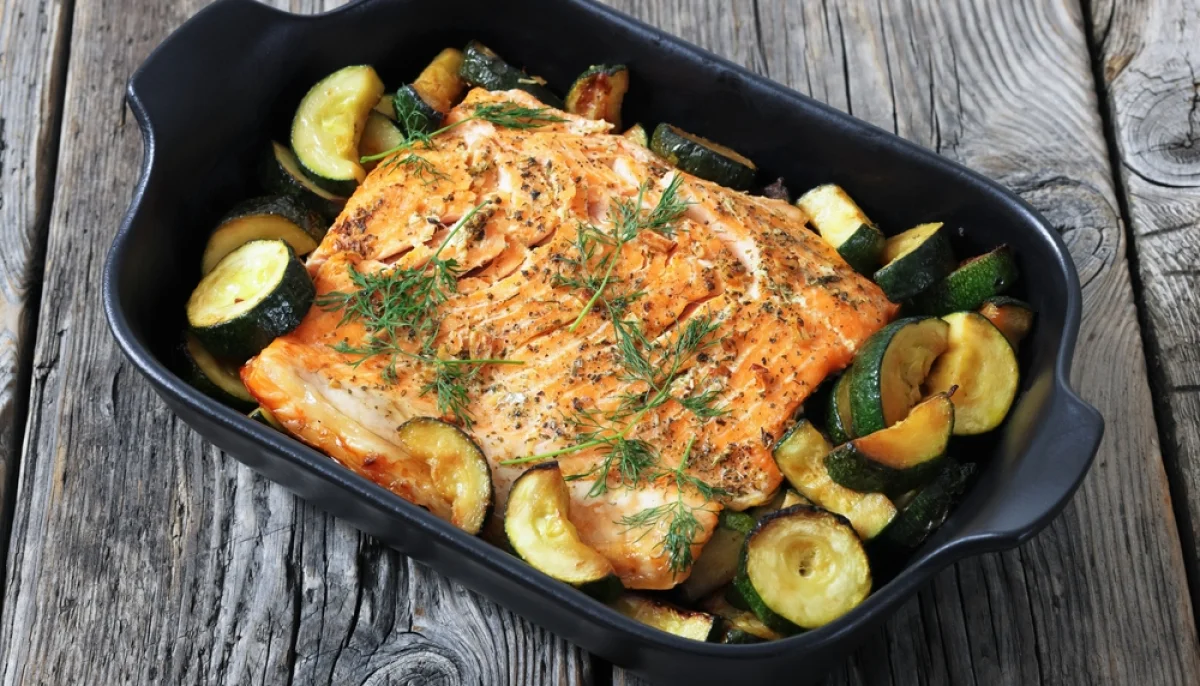 🐟Filet de saumon avec courgettes
