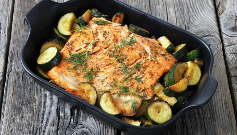 🐟Filet de saumon avec courgettes