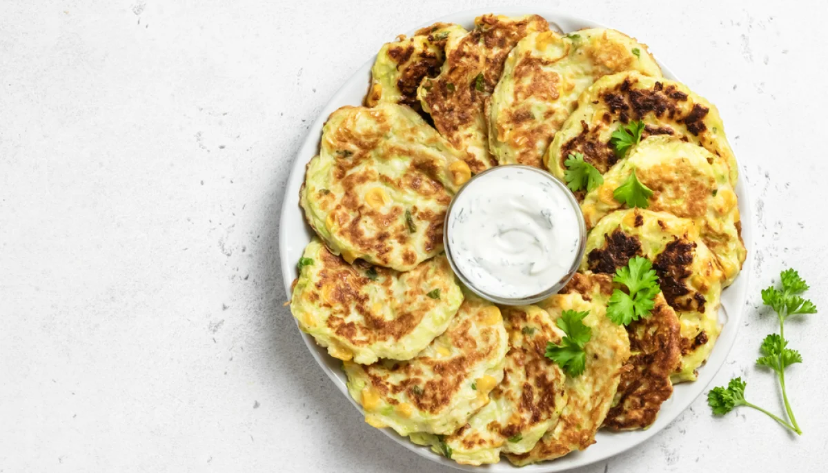 🥒Galettes de courgettes et maïs à la poêle