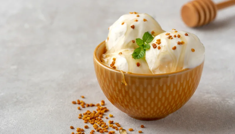 🍯Glace au fromage blanc et miel