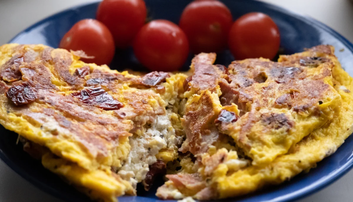 🍳Omelette aux tomates confites