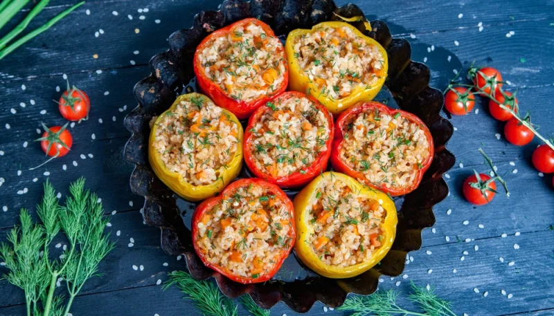 🌶️Poivrons farcis au poulet et riz