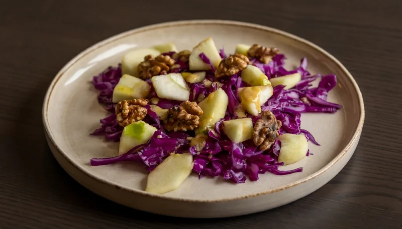 🥗Salade de chou rouge, pomme et noix
