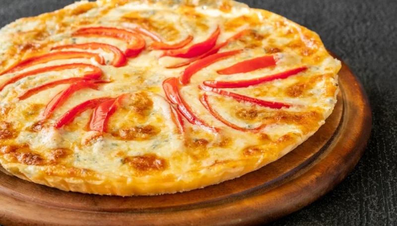 🥧Tarte fine aux poivrons rouges