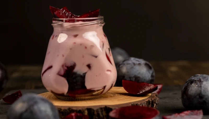 🍑Verrines de prunes rôties au yaourt