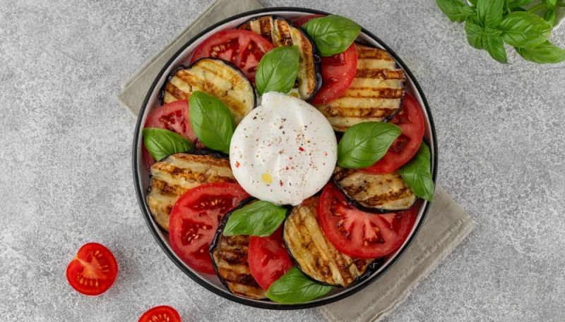 🍆Aubergines grillées à la burrata