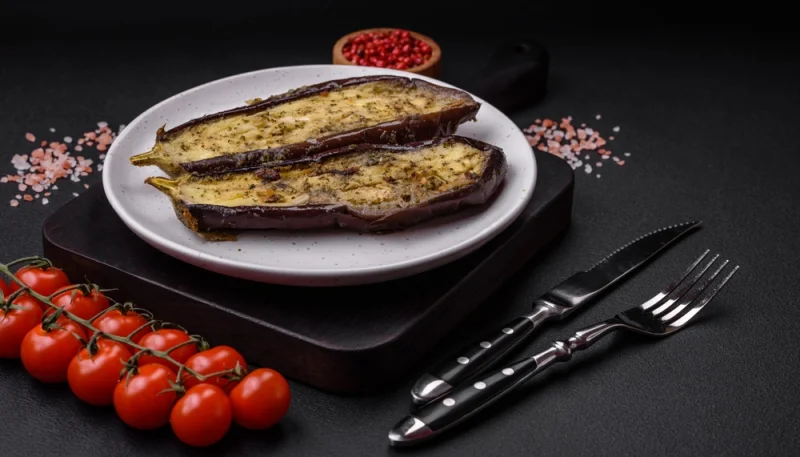 🍆Aubergines rôties au miel et thym