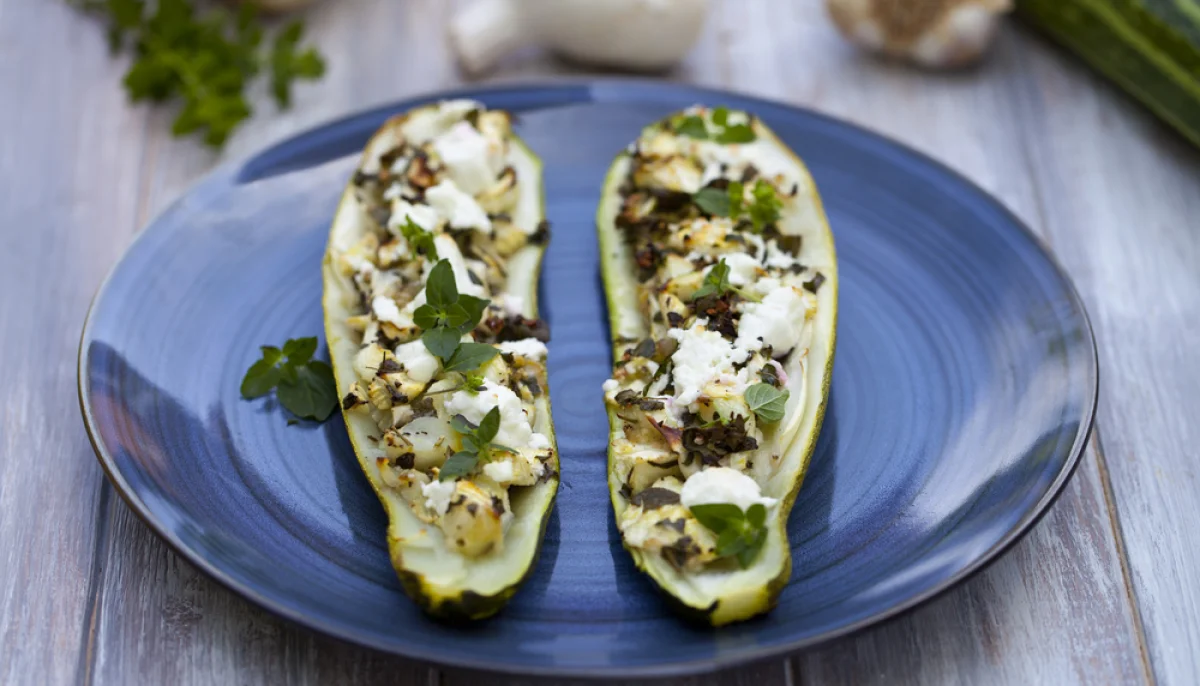 🥒Courgettes farcies au chèvre frais