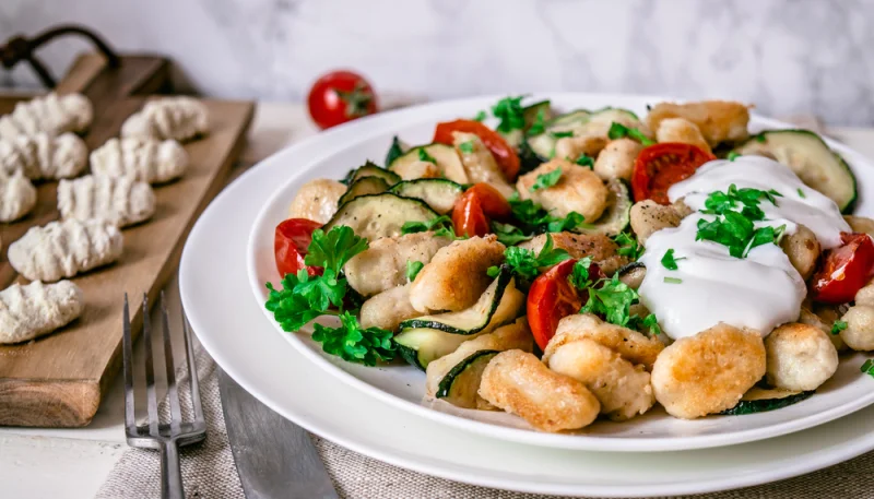 🥘Gnocchis aux courgettes et tomates cerises