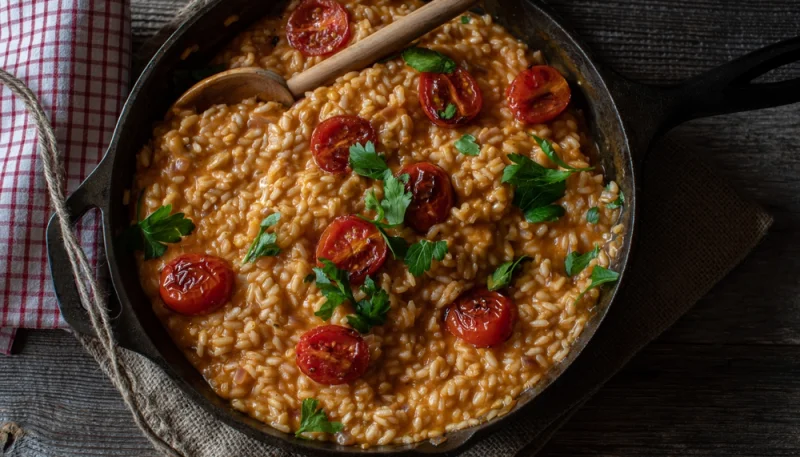 🍚Risotto aux tomates rôties et parmesan
