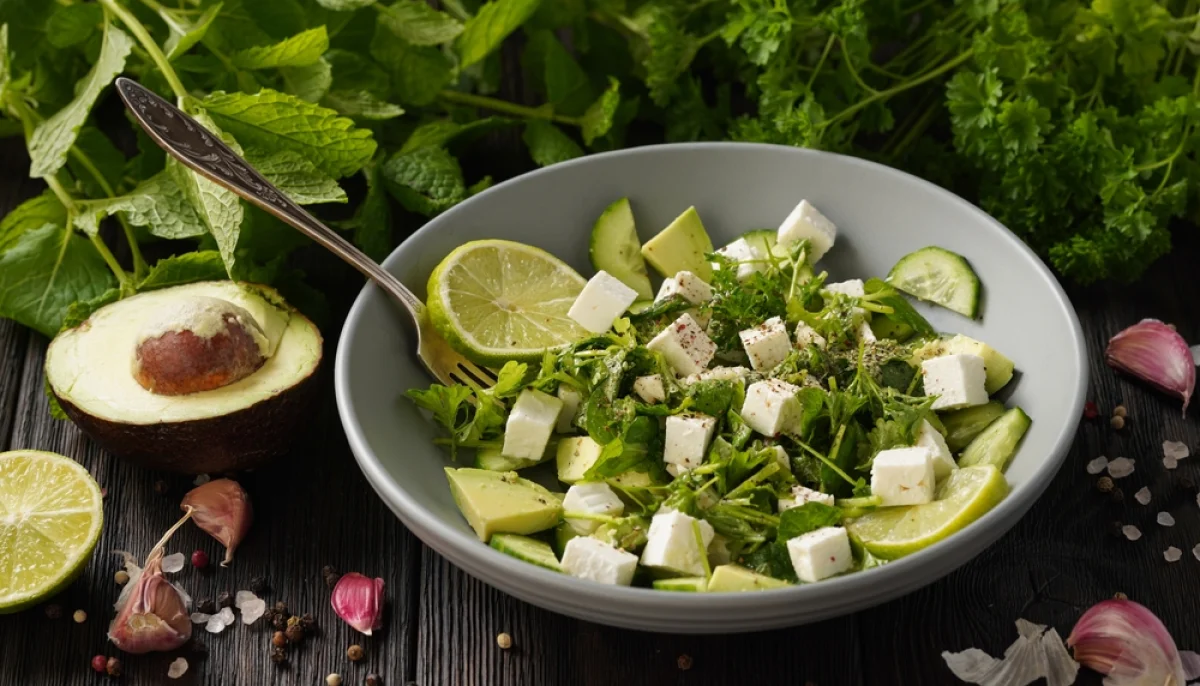 🥗Salade de concombre, avocat et feta