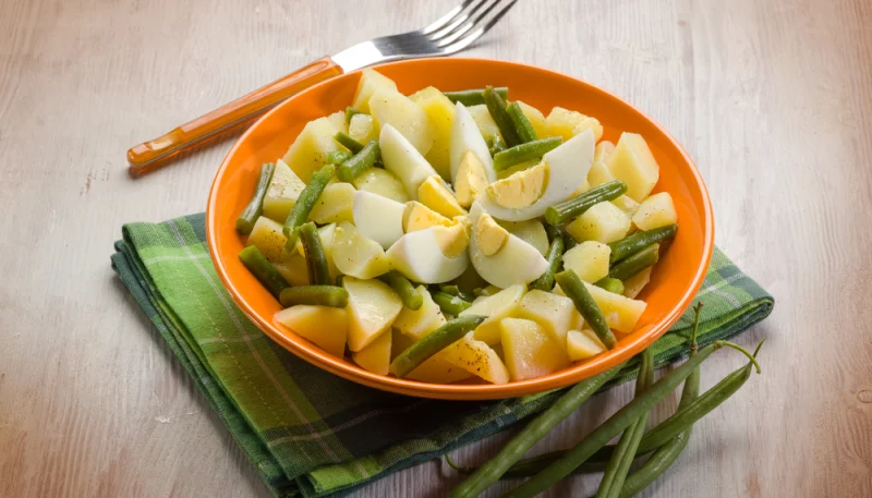 🥗Salade tiède de pommes de terre, haricots verts et œufs