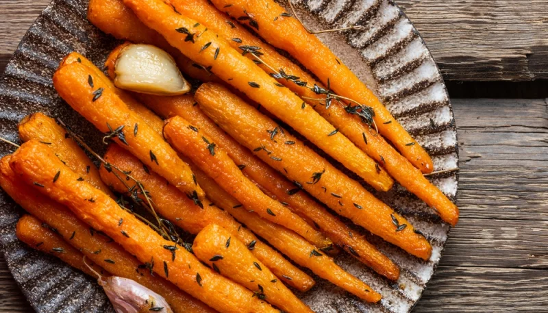 🥕Carottes rôties au miel et au thym
