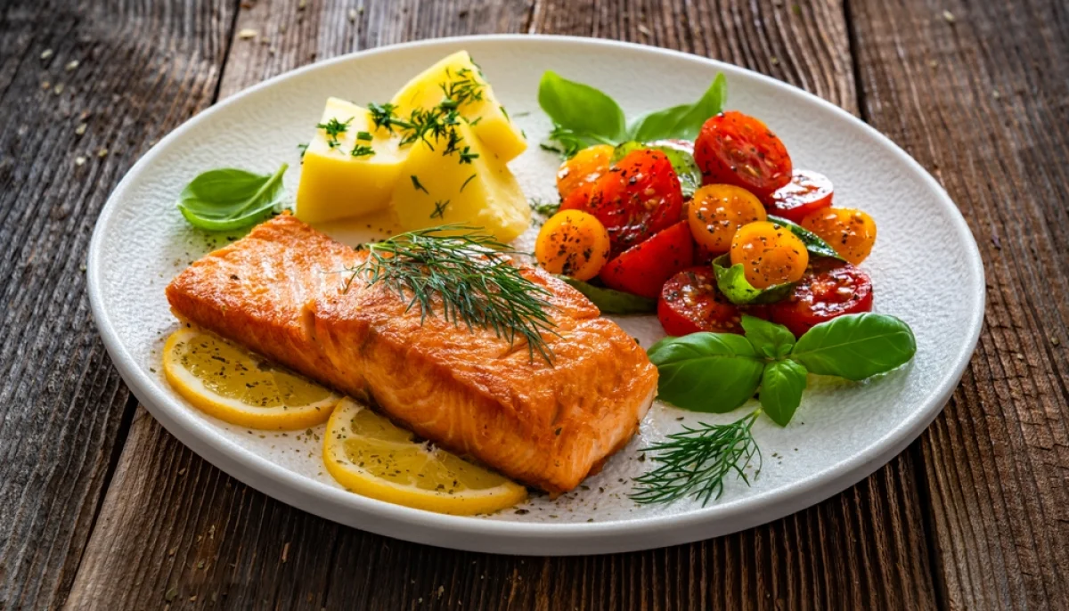 🐟Saumon au four, tomates cerises et citron