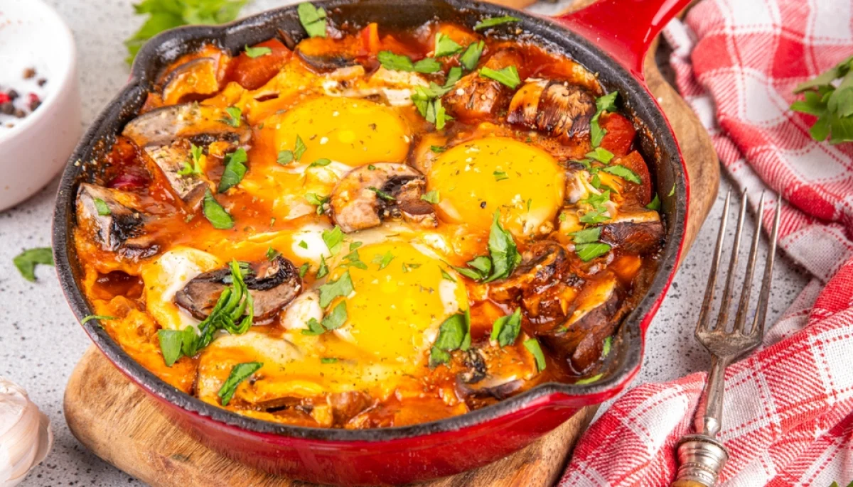 🥚Œufs à la tomate et champignons (Shakshuka)