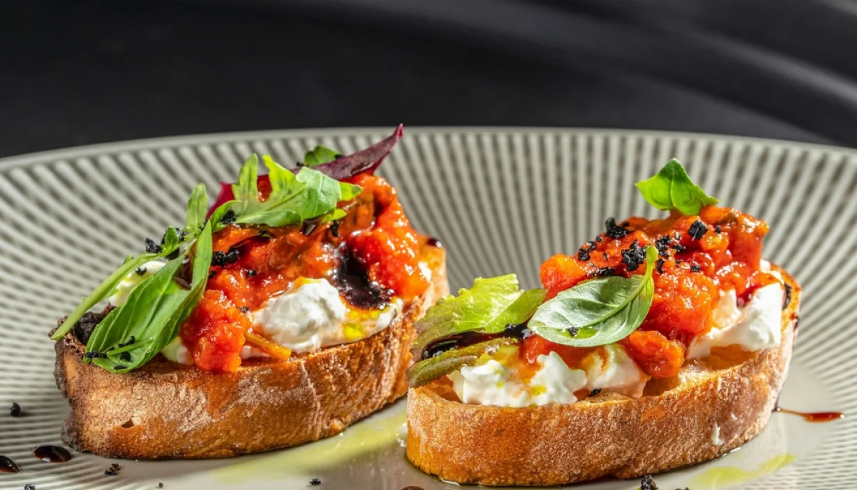 🍞Bruschettas à la burrata et tomates rôties