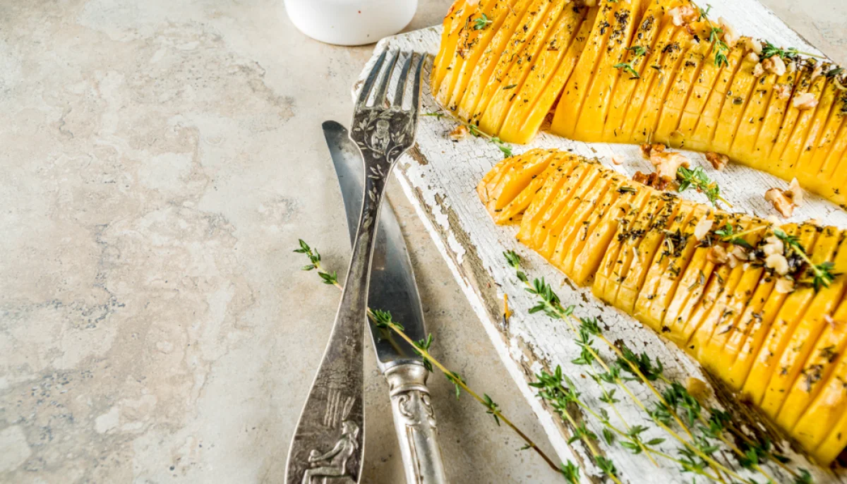 🎃Butternut façon hasselback au miel et thym